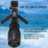 Underwater Thruster, Handheld Booster, brushless 6040 Motor, 24V with Battery, can be Used for 60 Minutes, Suitable for Diving, Paddle Board, Kayak, Boat.
