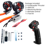 DIAMONDDYNAMICS TD6E-2 Underwater Thruster 24V 14kg Thrust Brushless Motor With Waterproof ESC and Receiving device and Remote control for Kayak Fishing Boat paddle board Underwater Propulsion Package