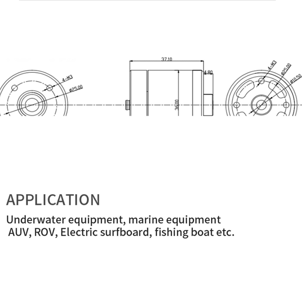 DD 3638 Pro Waterproof Brushless Motor