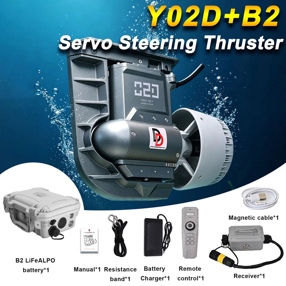 TD-Y02D Servo Steering Thruster 35° Turn 11.5kgf Thrust for SUP/Kayak