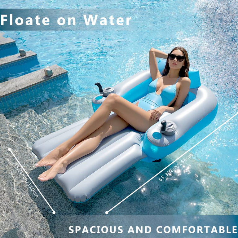 TX6627-A 360° Electric Floating Lounger – Inflatable Recliner with Dua ...
