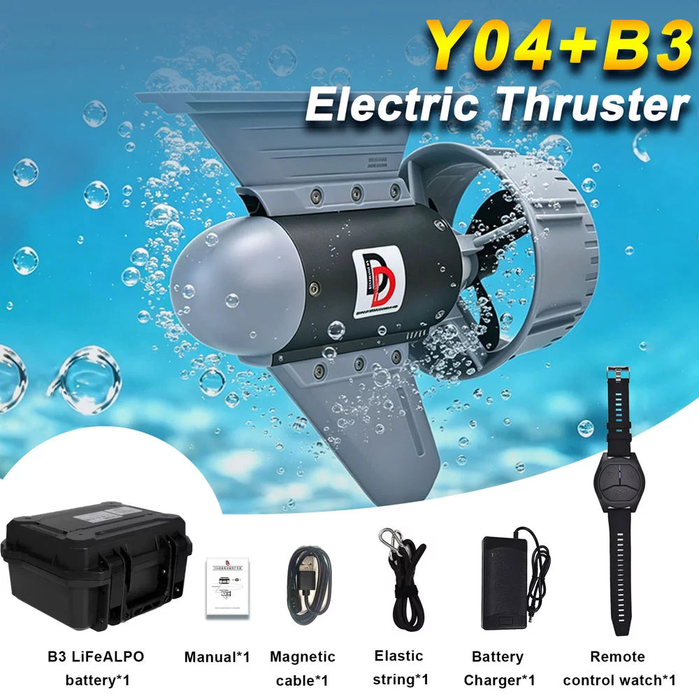 Y04 Thruster – Silent Power, Wireless Control, Long Endurance for Paddleboards & Inflatables