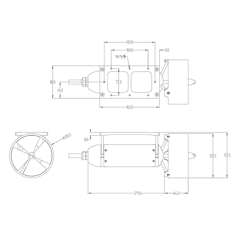 TD15  24V 679W 15KG Robust Construction Underwater Thruster